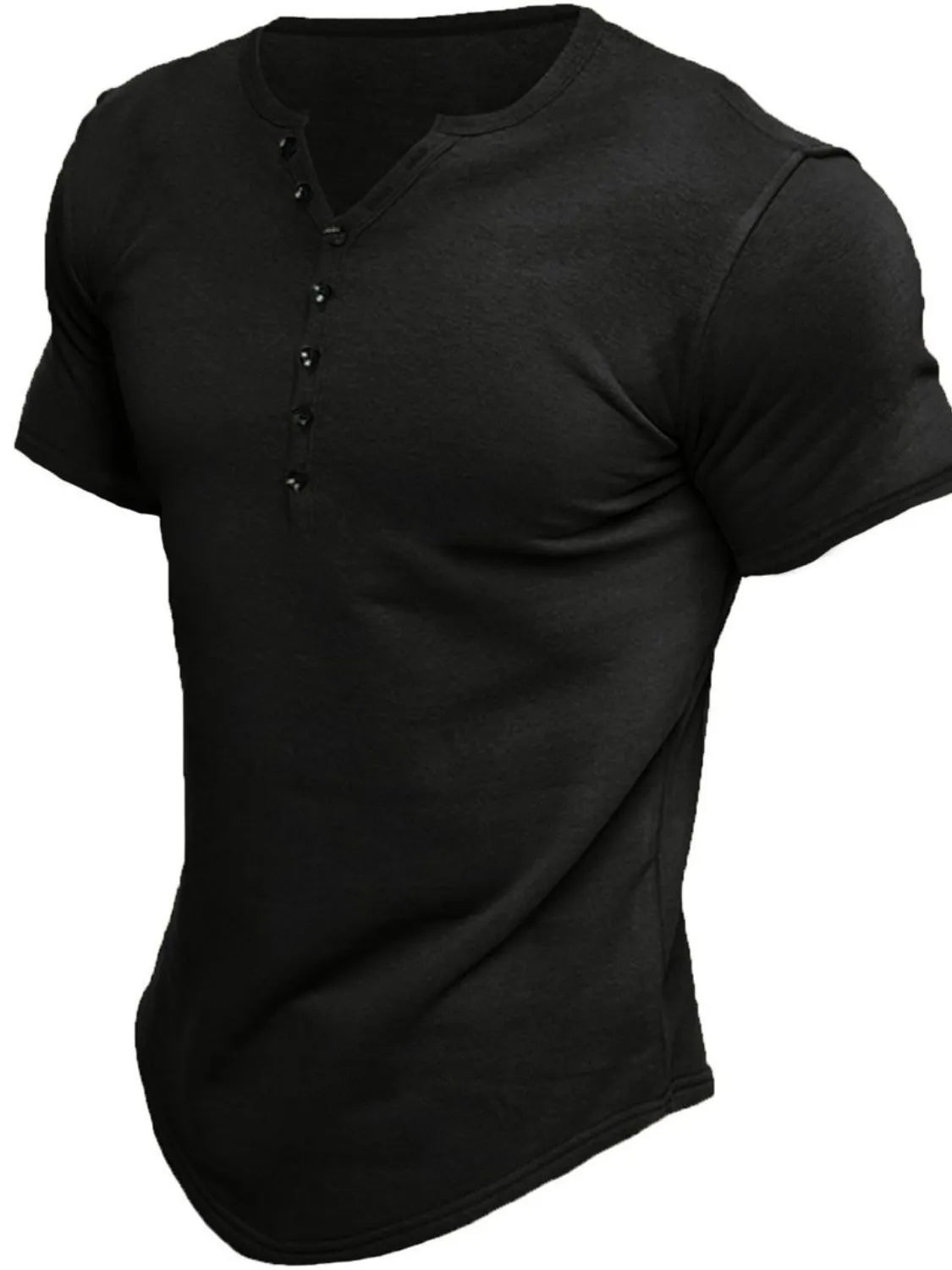 Button Detail Short Sleeve Polo for men.