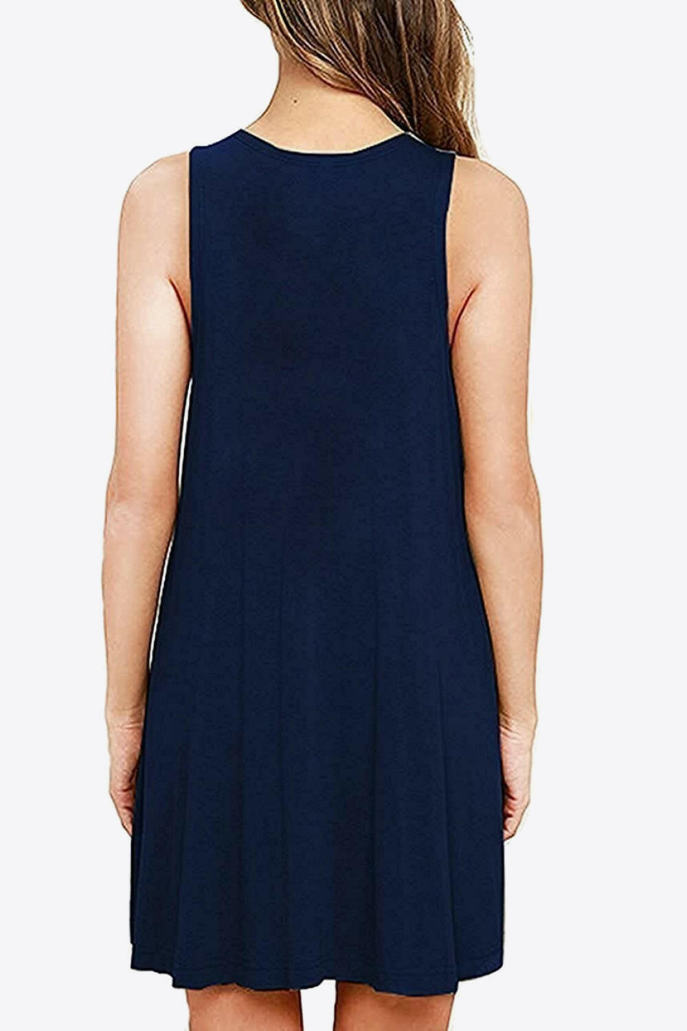 Sleeveless Dress with Pockets.