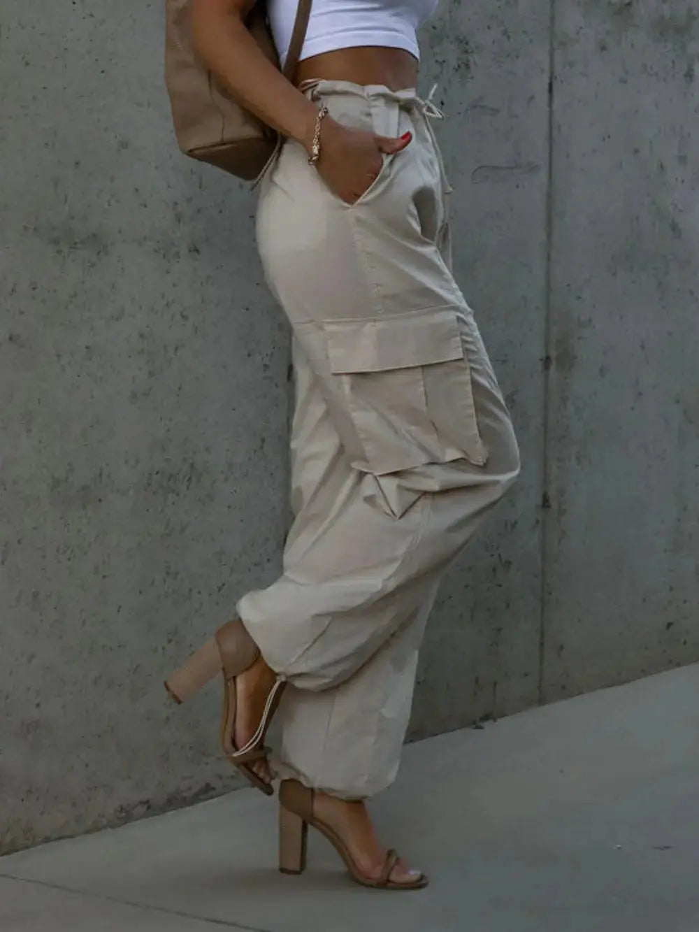 Drawstring Pants with Pockets.