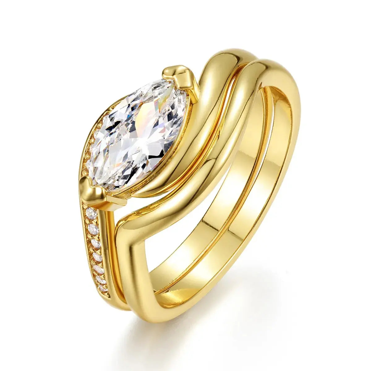 1 Carat Moissanite 925 Sterling Silver 2pcs Ring Set.