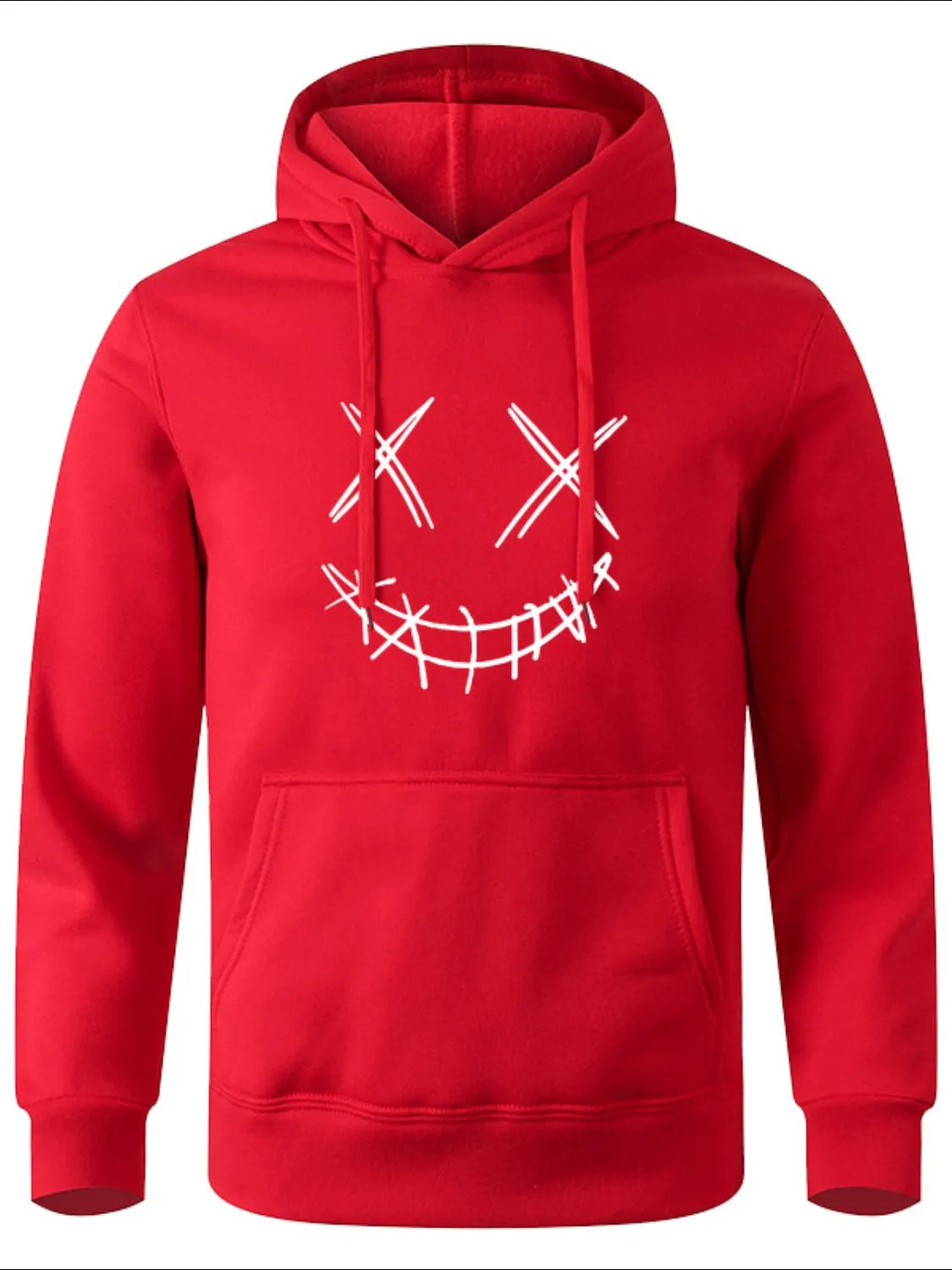 Men's Full Size Drawstring Graphic Long Sleeve Hoodie Plus Size.