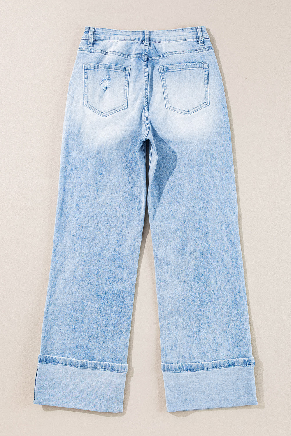 Beau Blue Light Wash Distressed Straight Jeans Dear-Lover Dropshipping