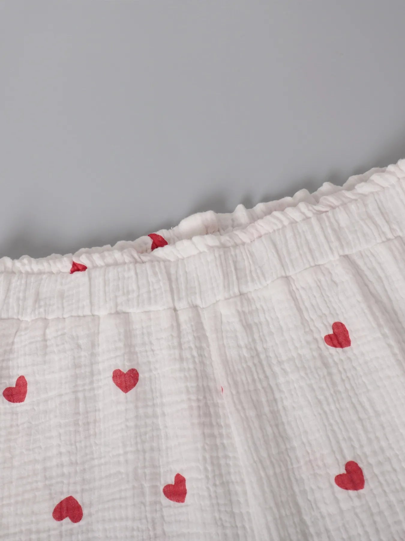 Colorful Heart Print Shirt and Shorts Set.