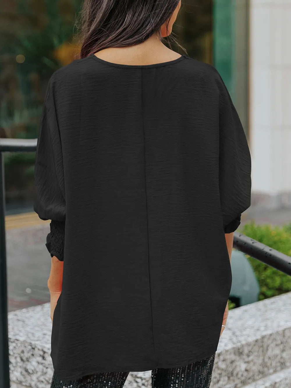 three-Quarter Sleeve Blouse.