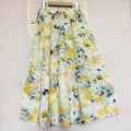 Half-length Skirt Long Dress Floral Cotton Home Attire