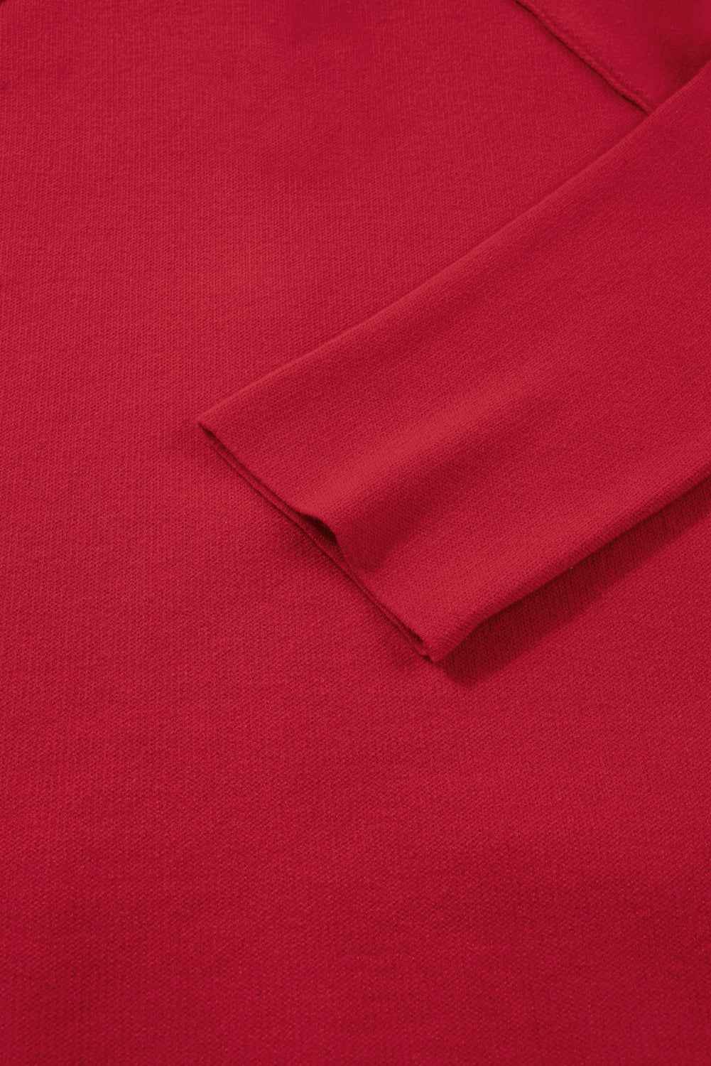 Fiery Red Collared Button Front Wrapped Cardigan Jacket