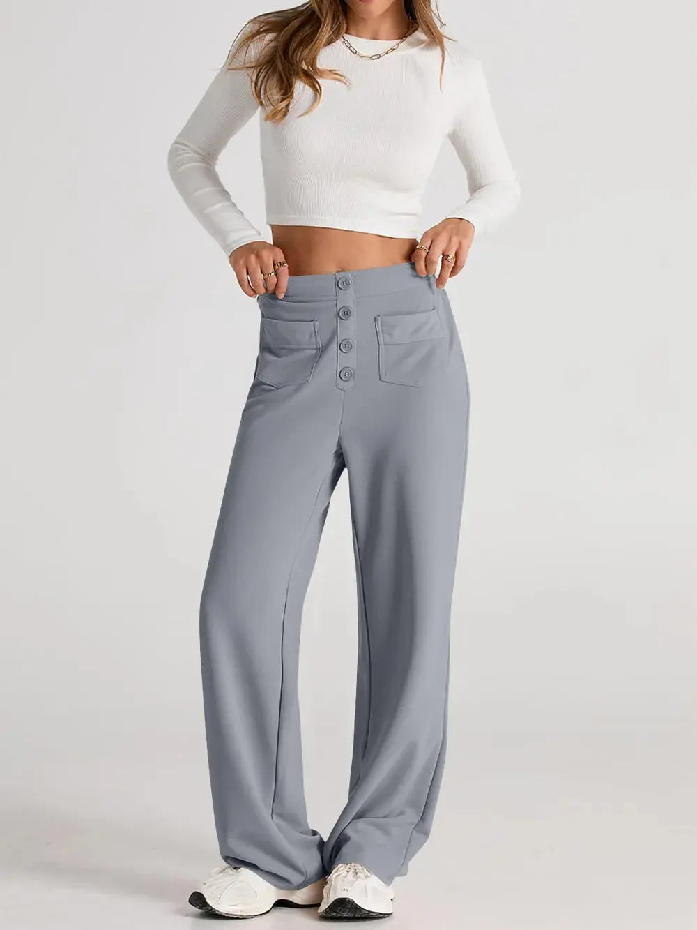 High Waist Wide Leg Pants.