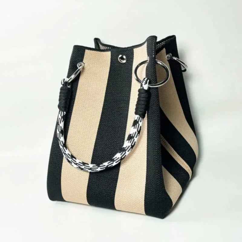 Bucket bag, woven bag, knitted hand-carry bag, single-shoulder bag