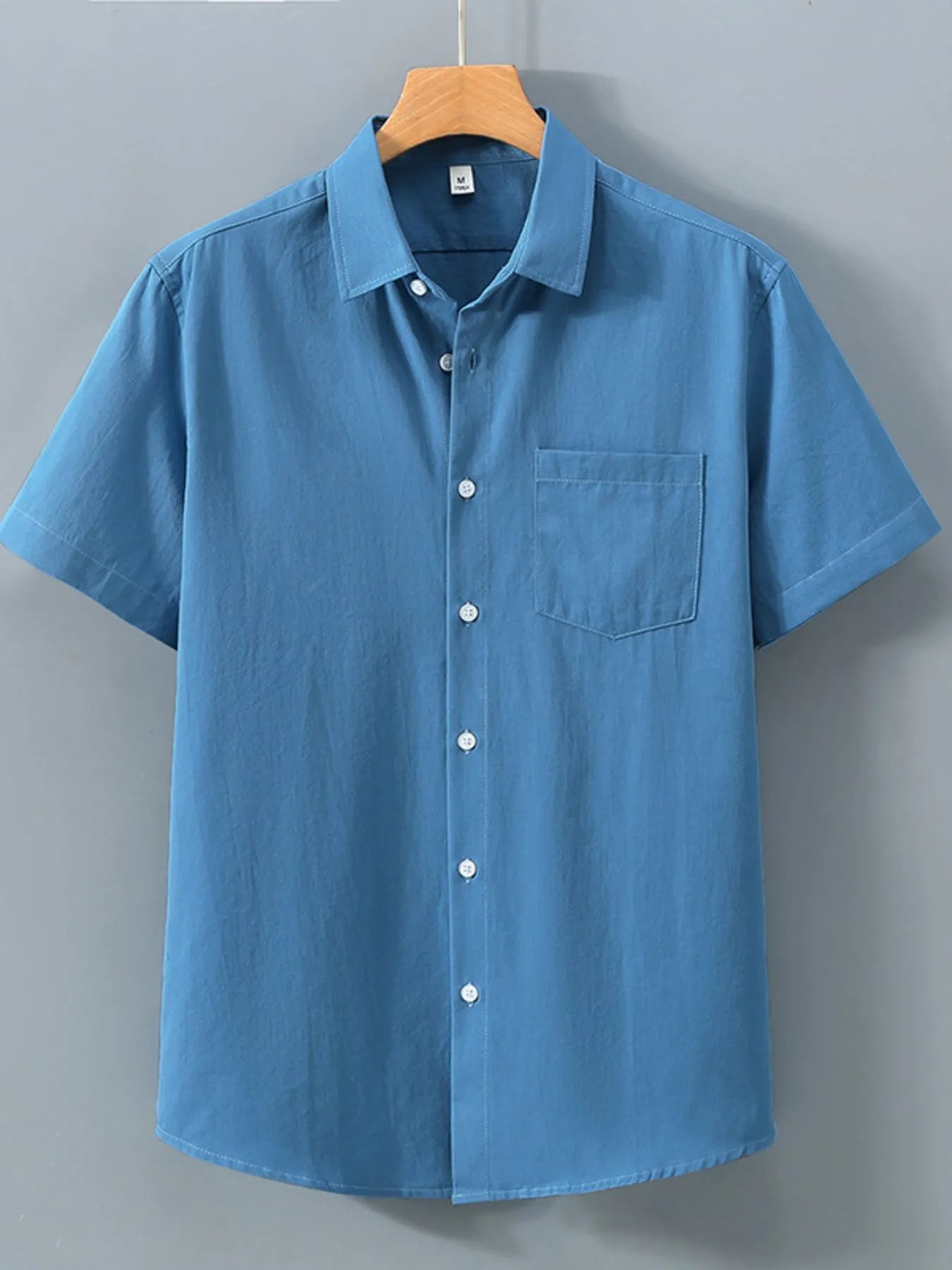 Men's Plus Size Button Up Short Sleeve Shirt.