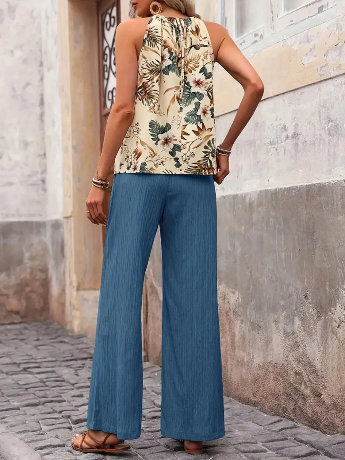 Tank Top and Wide Leg Pants Set - CHIC TB