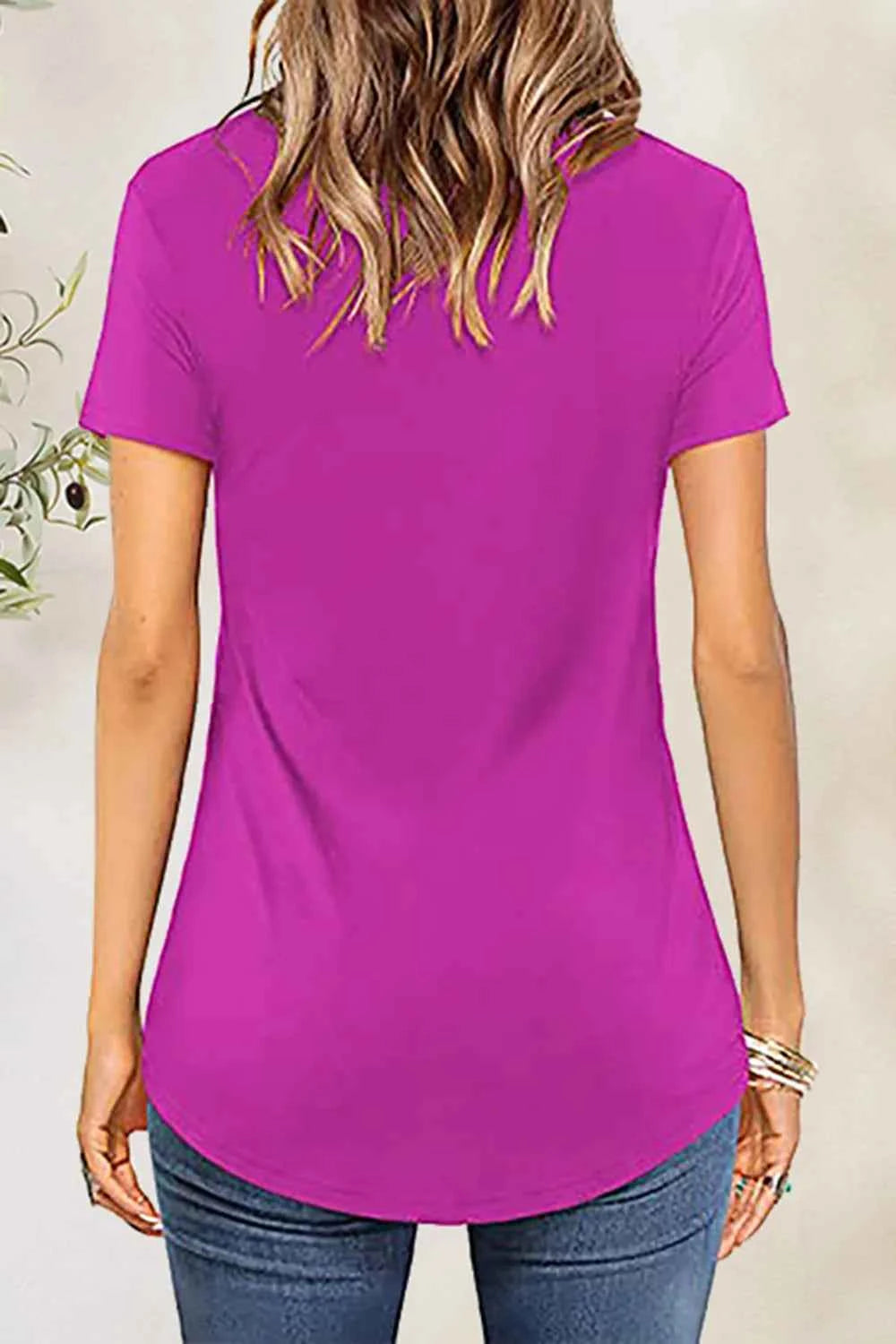 Crisscross Short Sleeve T-Shirt.