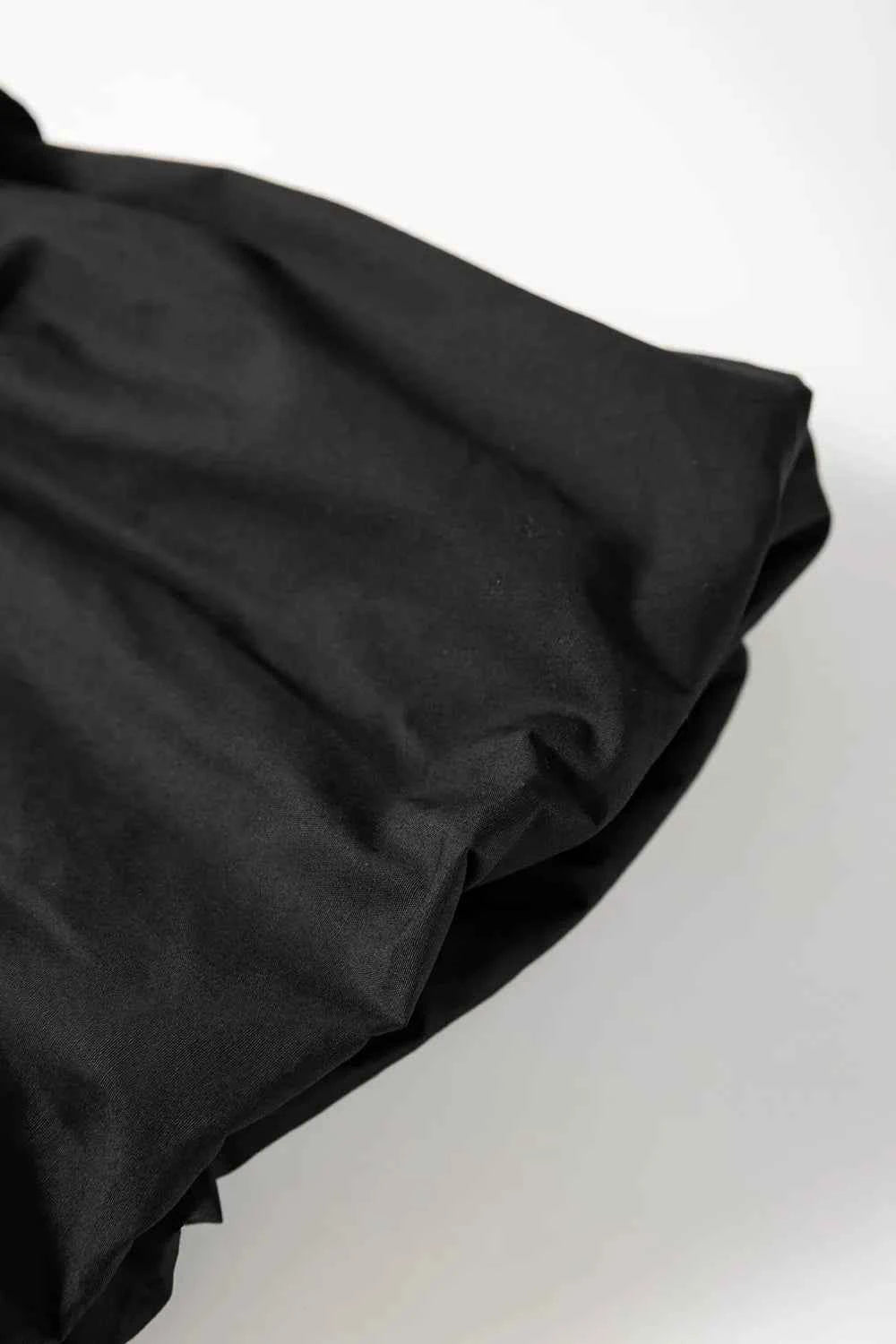 Ruffled Puff Short Sleeve Loose Blouse.