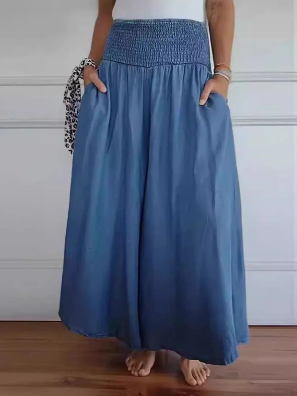Wide Leg Pants with Pockets full size.