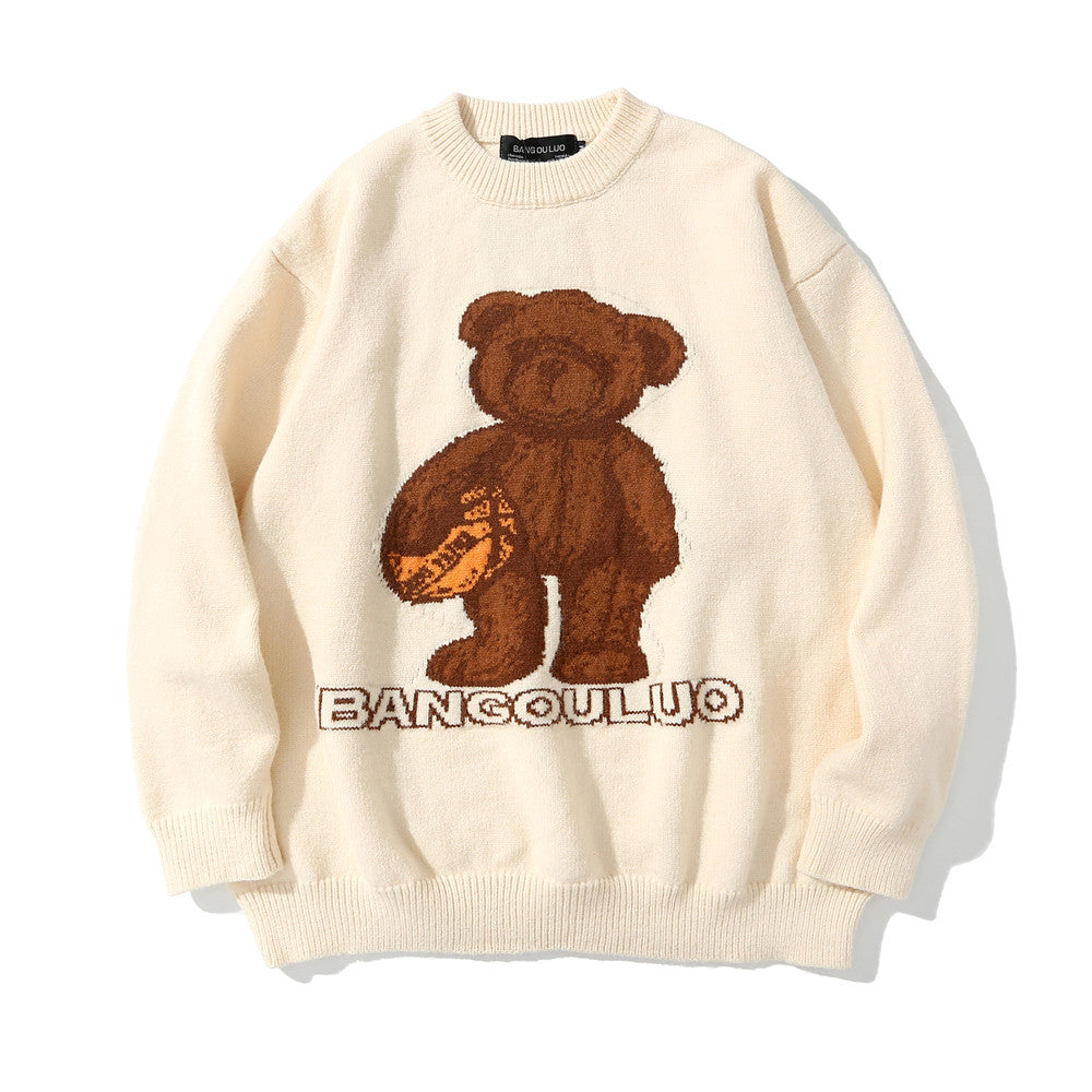 Little Bear Jacquard Knitted Shirt