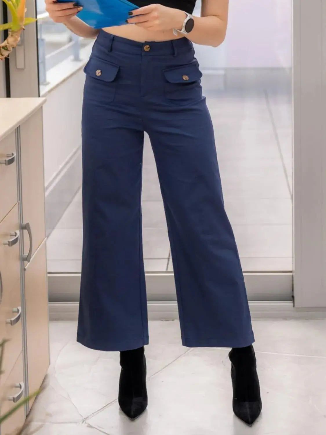 High Waist Wide Leg Pants.