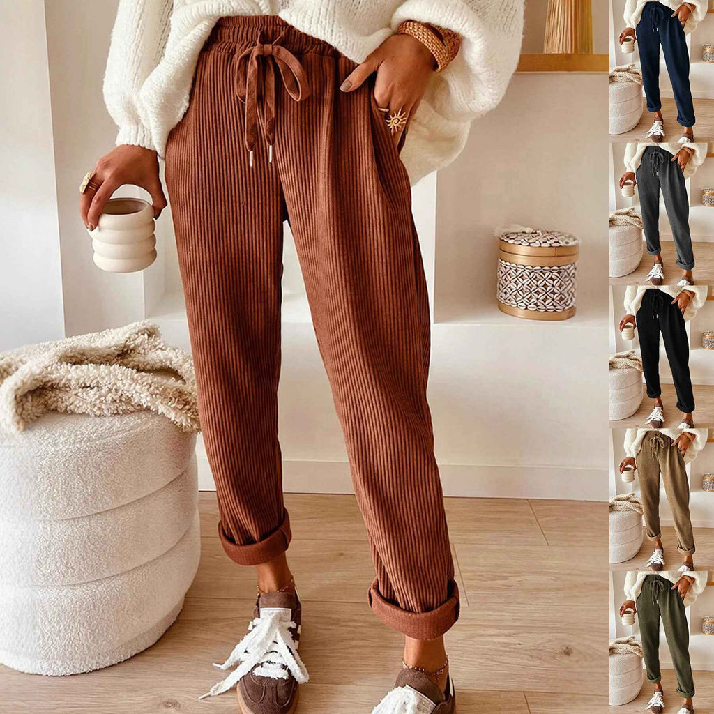 Women's New Fashion Casual Pants, Solid Color Wide Leg Pants for Women