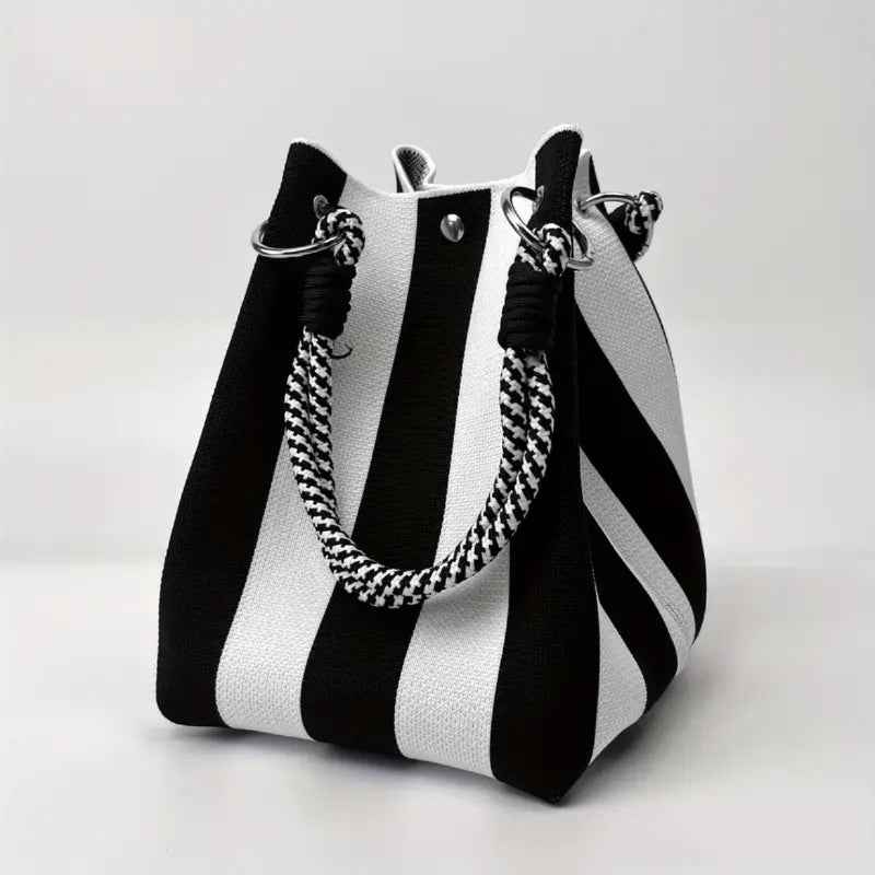 Bucket bag, woven bag, knitted hand-carry bag, single-shoulder bag