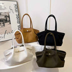 Women's Suede Velvet Tote Bag — Large Capacity Retro Commuter Handbag