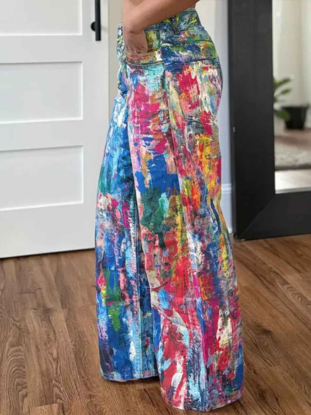 Painted Wide Leg Pants