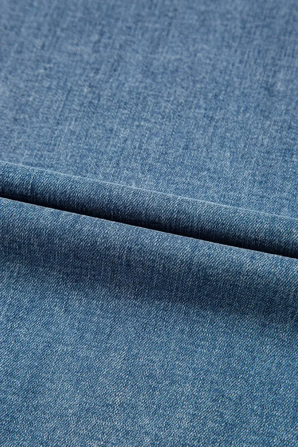 Medium Wash Super Wide Leg Denim Pants.