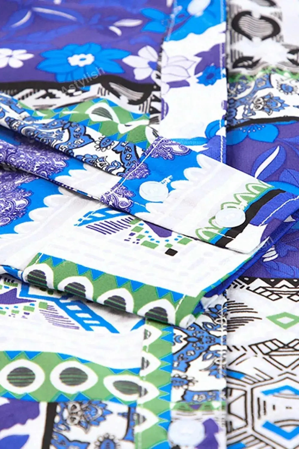 Printed Button Up Long Sleeve Cardigan.