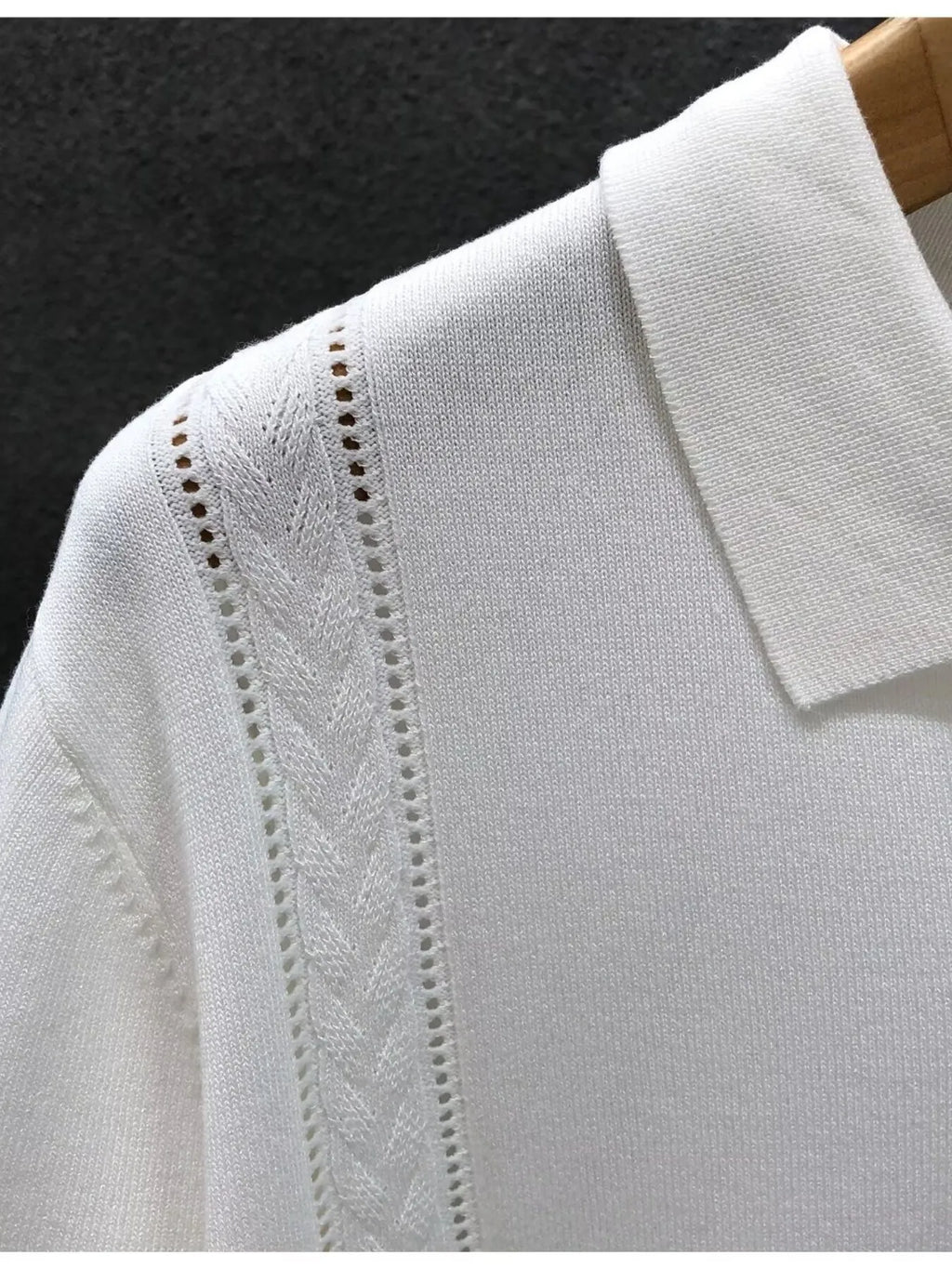 Men's Detail Short Sleeve Polo Plus Size.