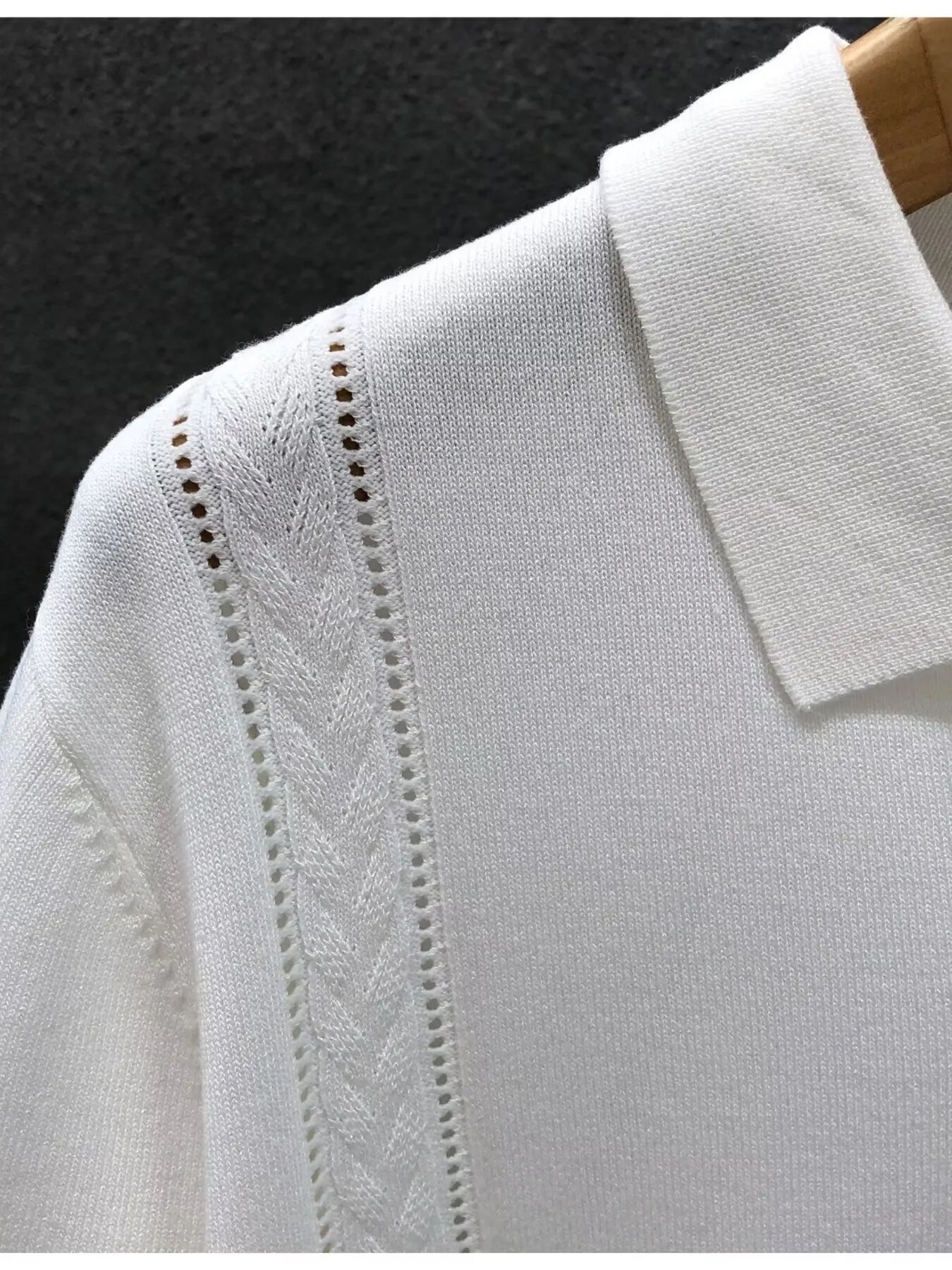 Men's Detail Short Sleeve Polo Plus Size.