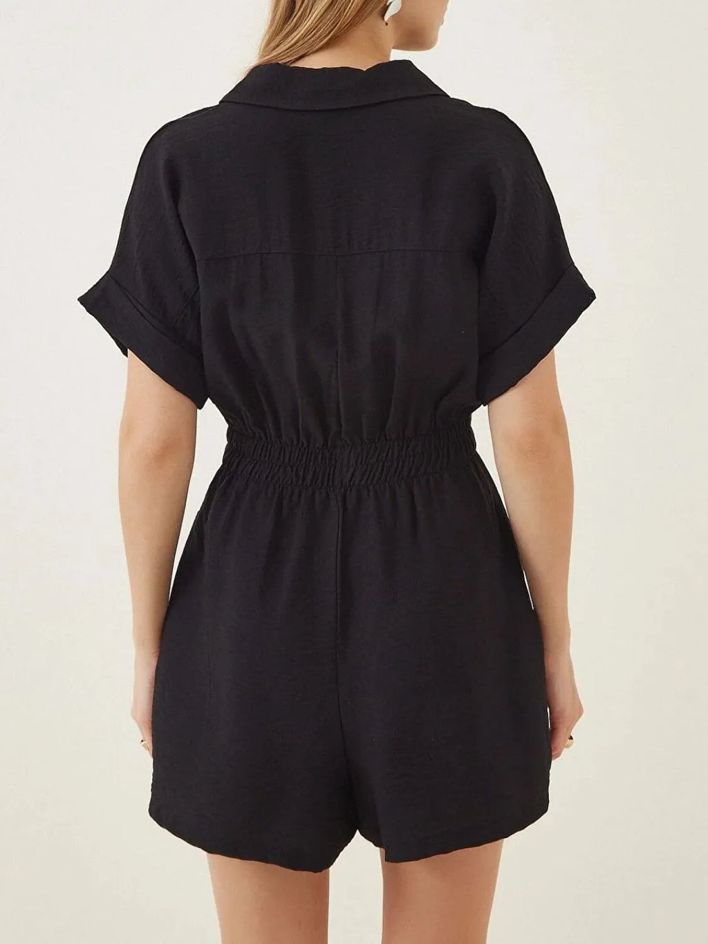 Johnny Collar Short Sleeve Romper.