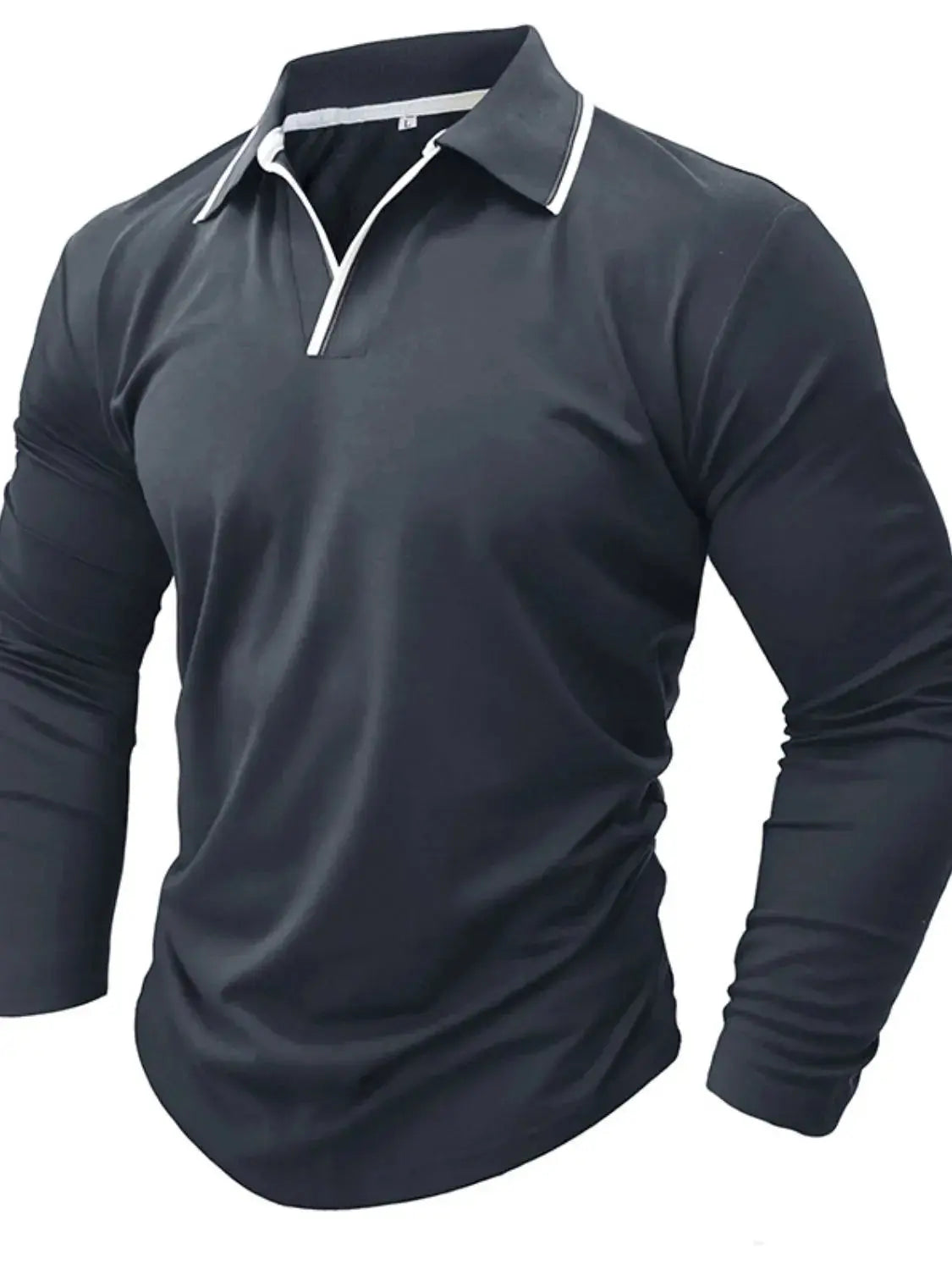 Men's Classic Long Sleeve Polo Shirt.