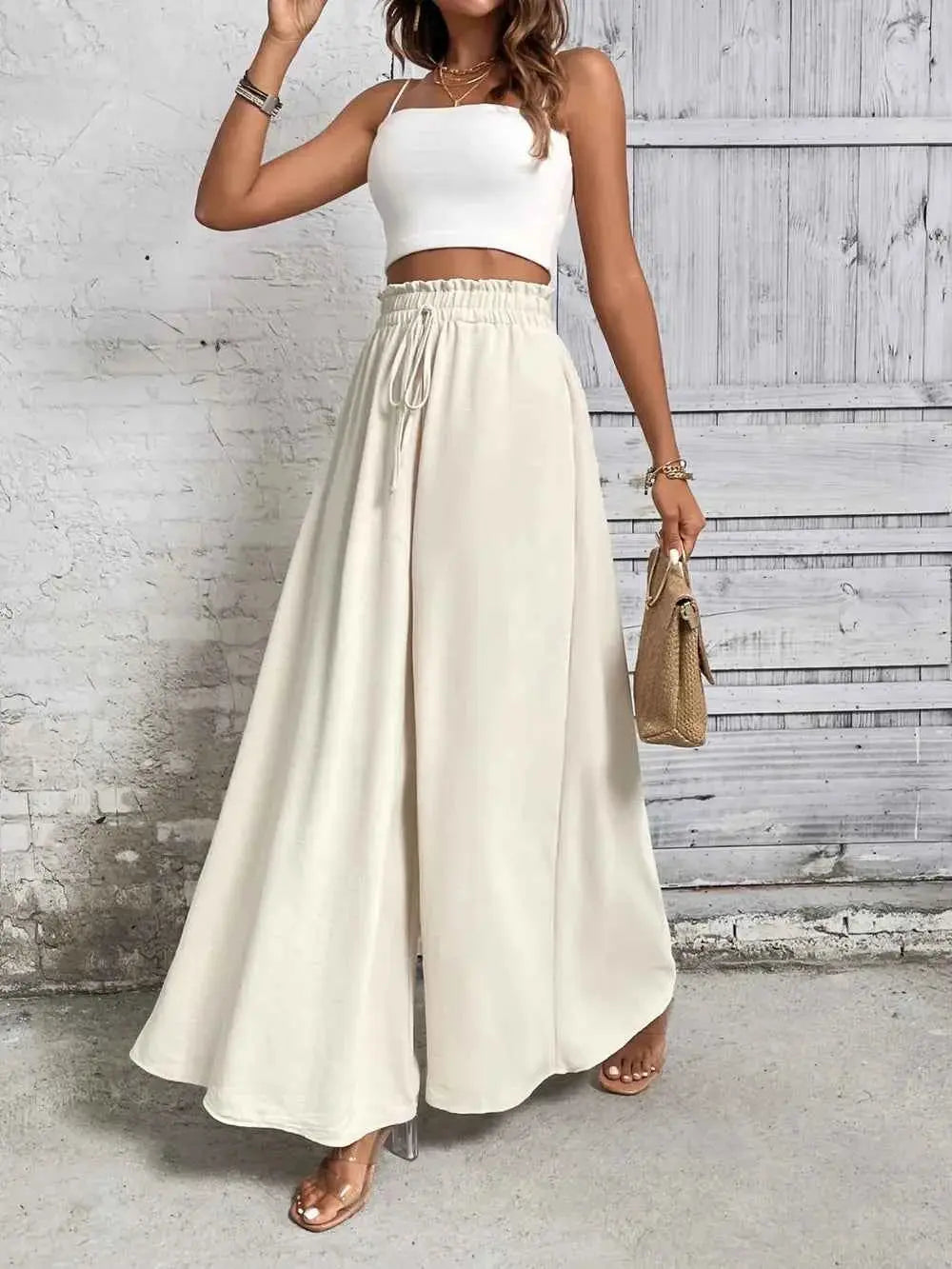 High Waist Wide Leg Pants.