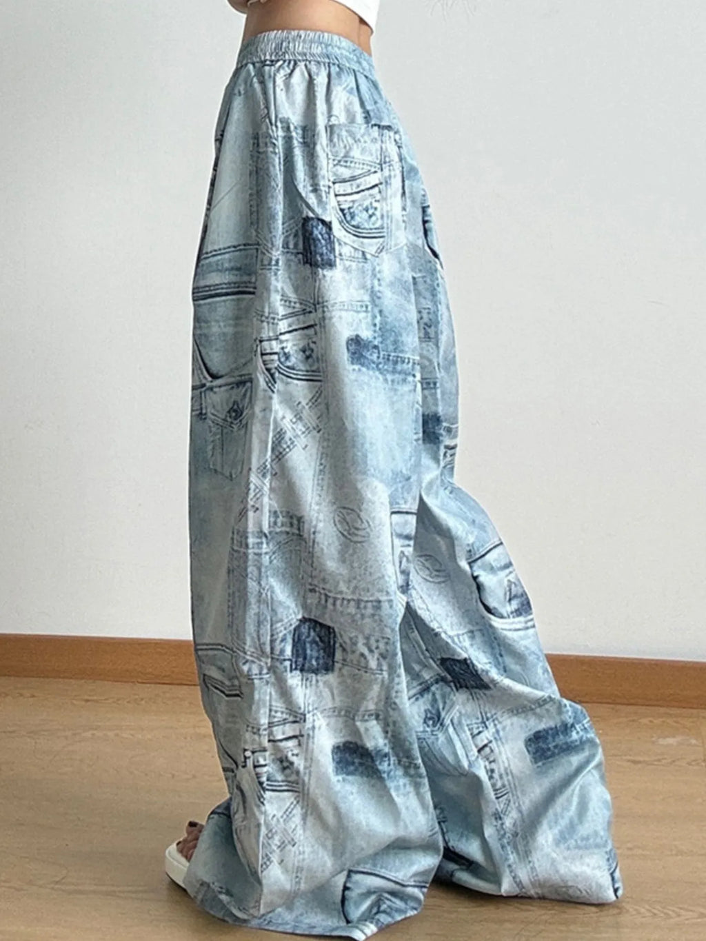 Wide Leg Relaxed Fit Pants.