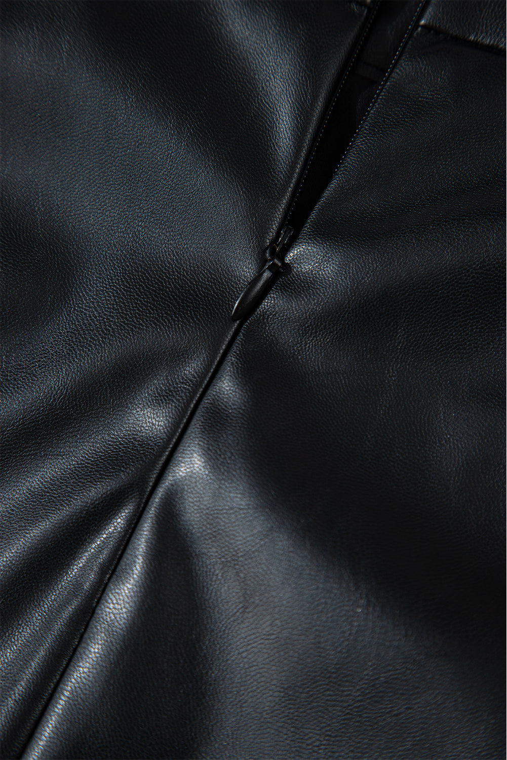 Black PU Leather Side Slits Slim Fit High Waist Mini Skirt Dear-Lover Dropshipping