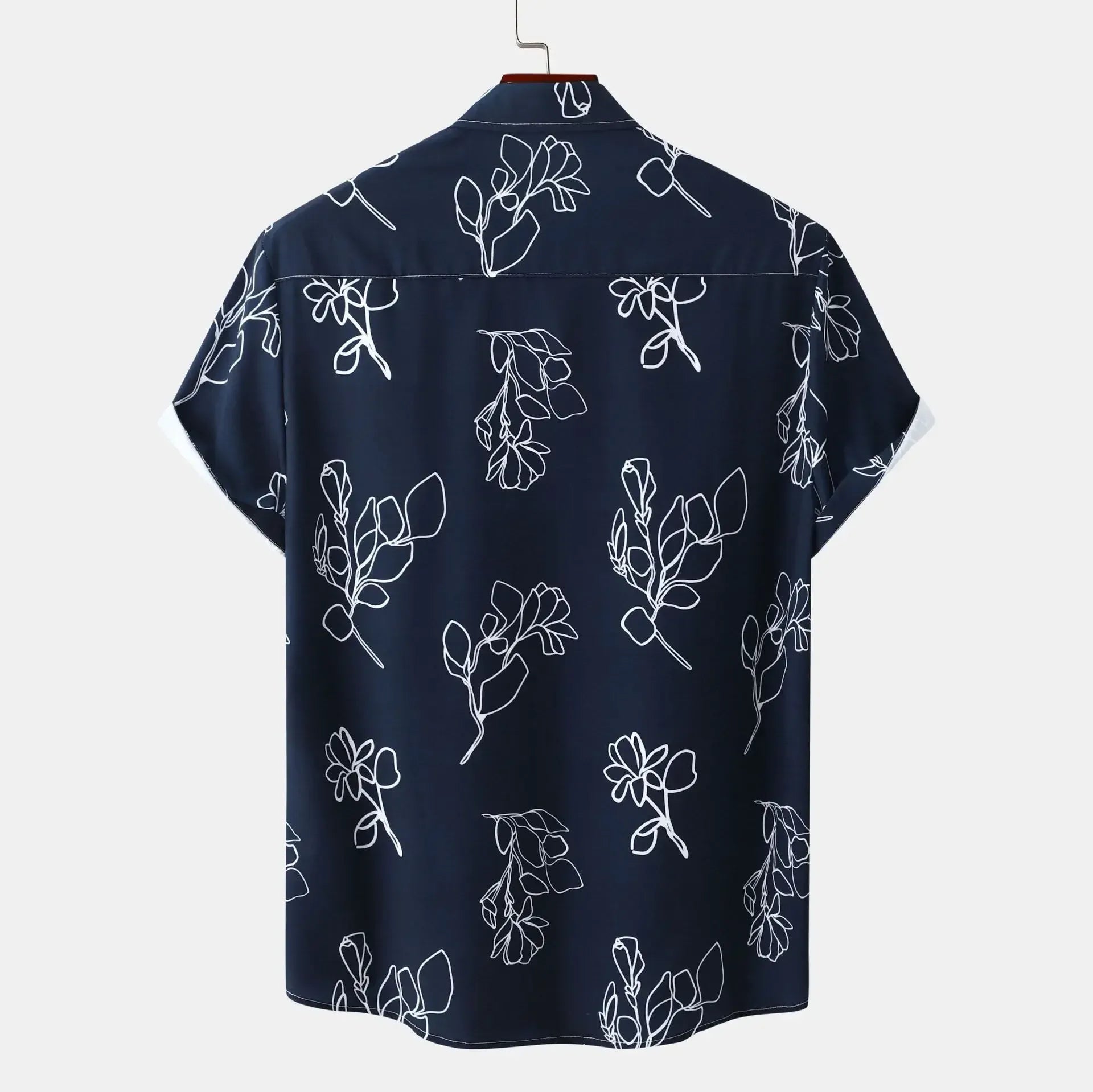 Men's Plus Size Printed Short Sleeve Casual Shirt.