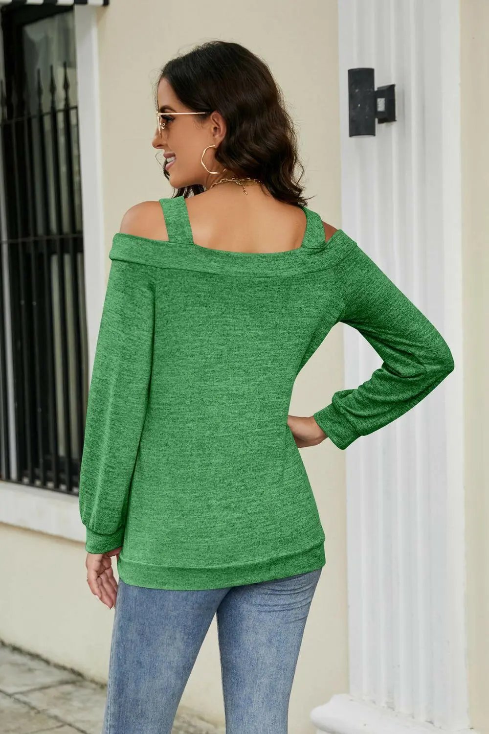 Cutout Cold-Shoulder Top.