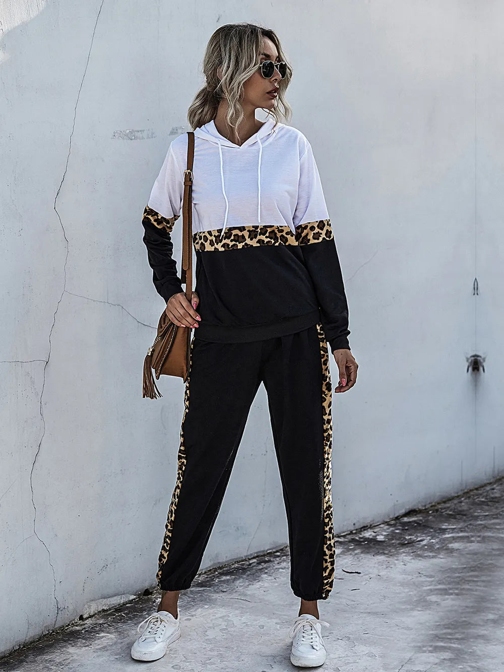 Long Sleeve Hooded Top and Joggers Set - CHIC TB