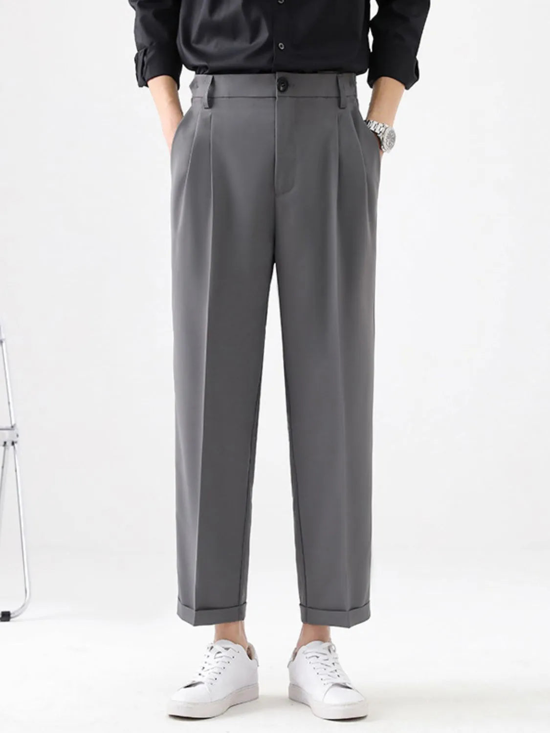 Men's Plus Size Basic style Solid Pants.