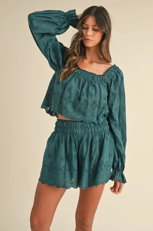 WOMEN Lace Top and Short Set - CHIC TB