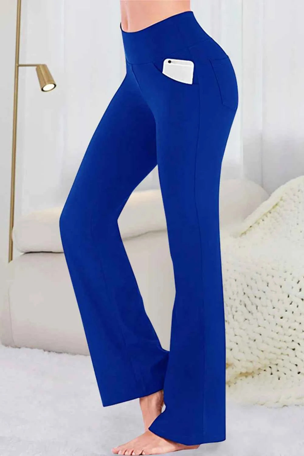 Pocketed High Waist Active Pants.