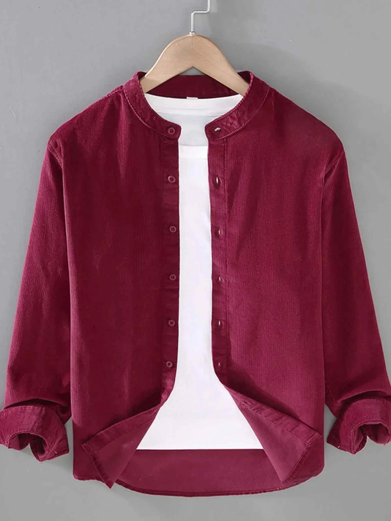 Men's Plus Size Button Up Long Sleeve Shirt