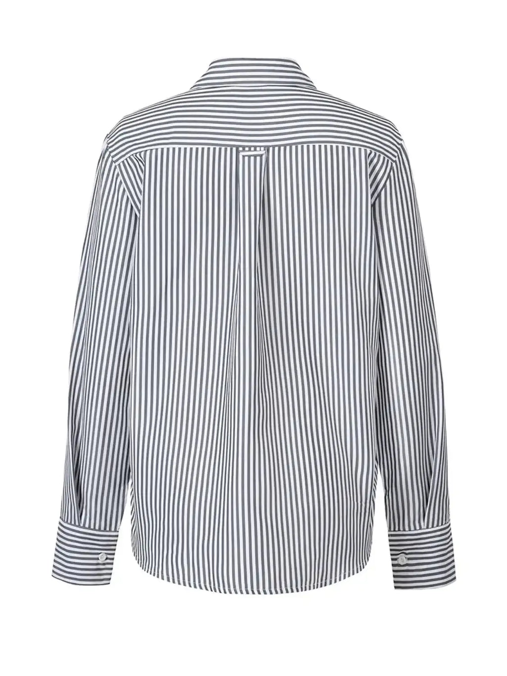 Striped Collared Neck Long Sleeve Shirt.
