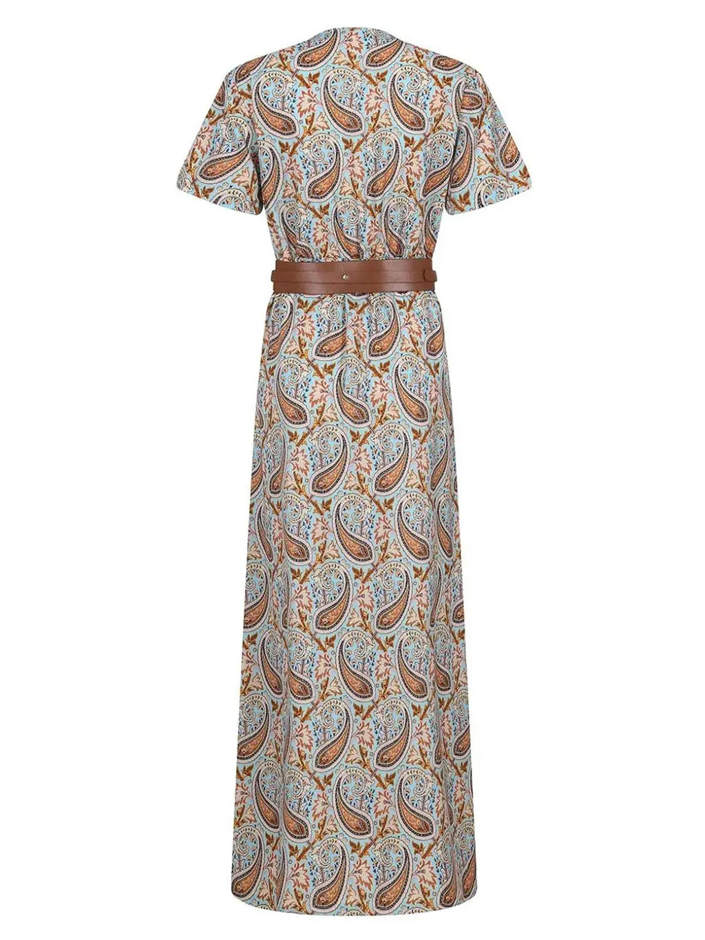 V-Neck Short Sleeve Maxi Dress Plus Size.