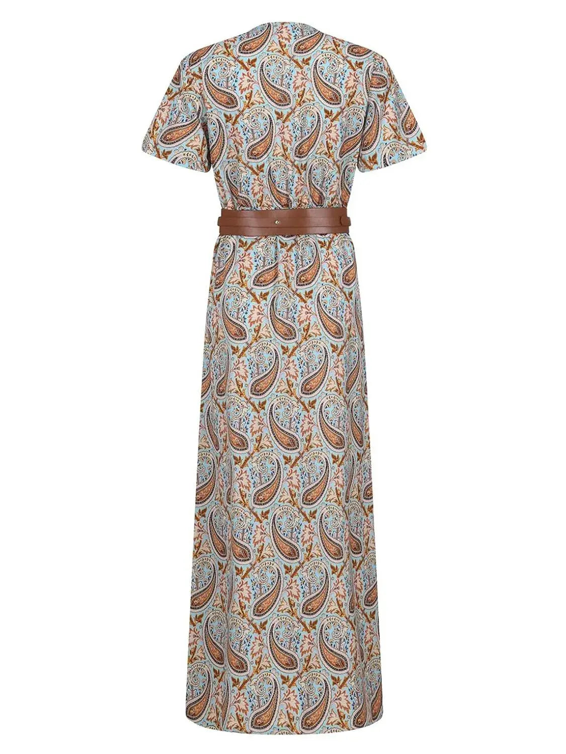 V-Neck Short Sleeve Maxi Dress Plus Size.