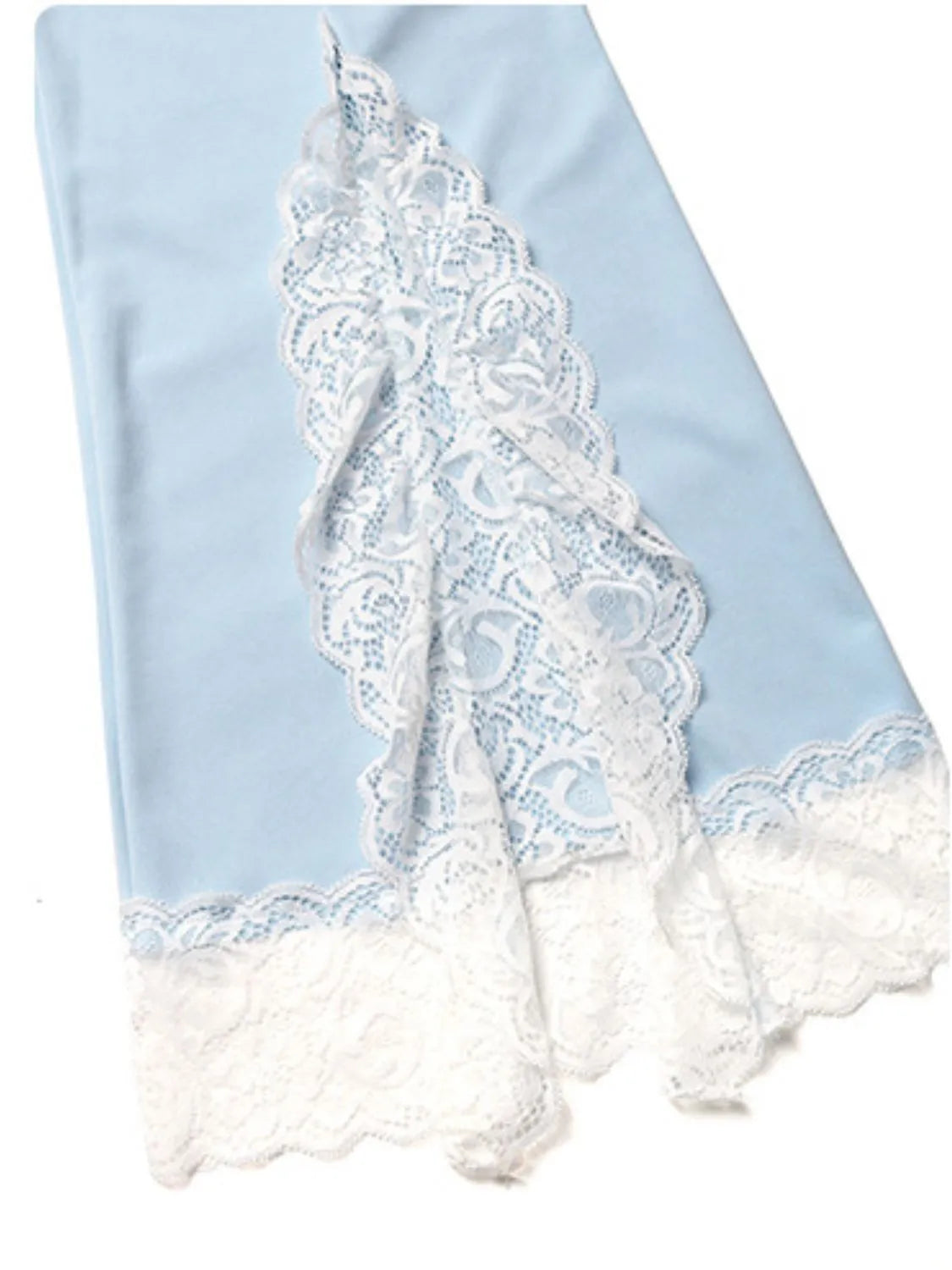 Lace Trim Flare Leg Pants.