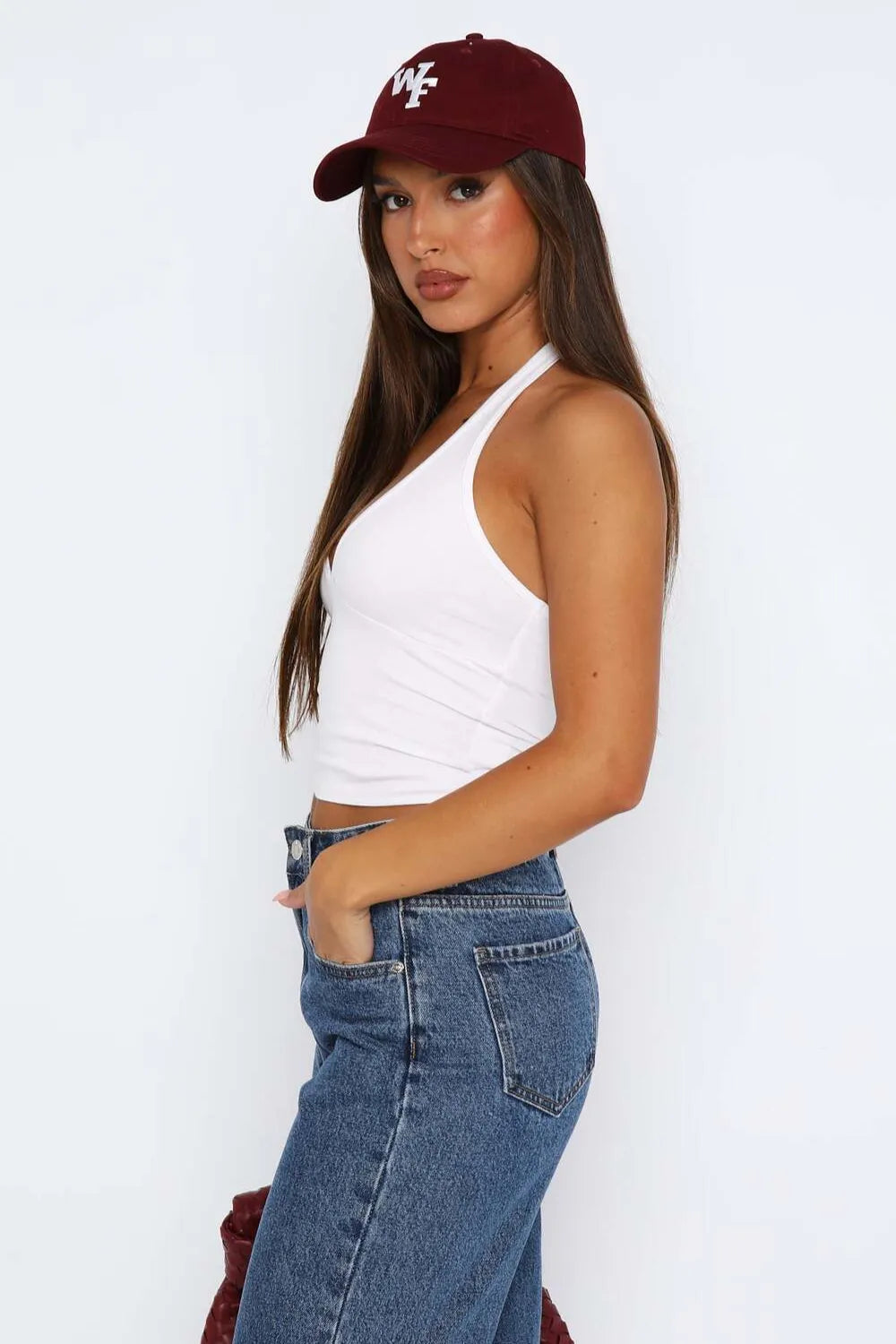 Lovelet Halter Neck Cropped Slim Cami.