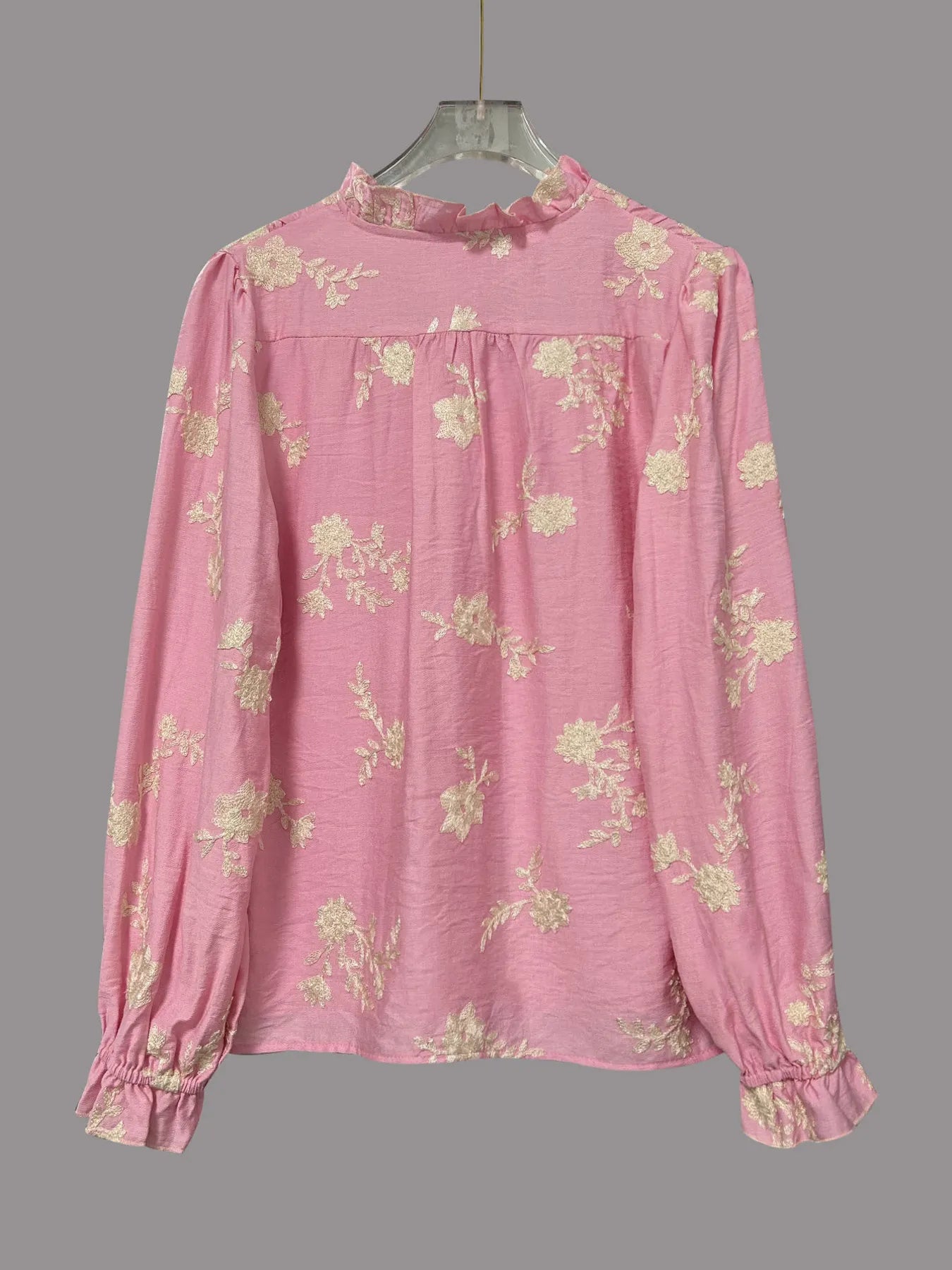 Flower Button Up Long Sleeve Shirt.
