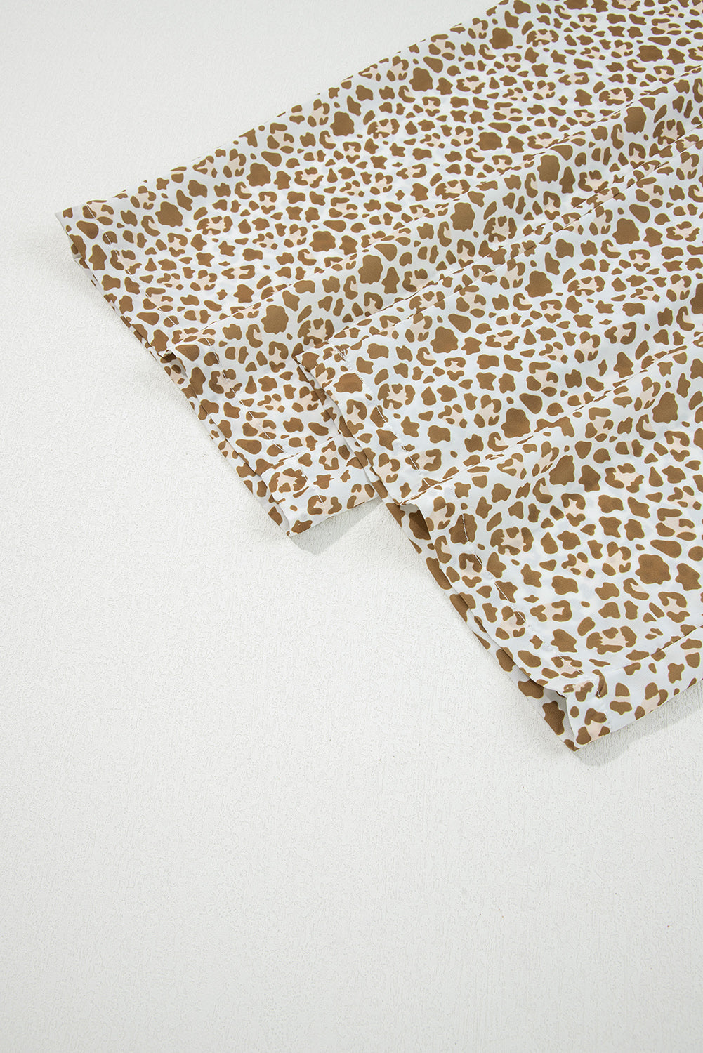 Khaki Leopard Drawstring Elastic Waistband Loose Pants Dear-Lover Dropshipping