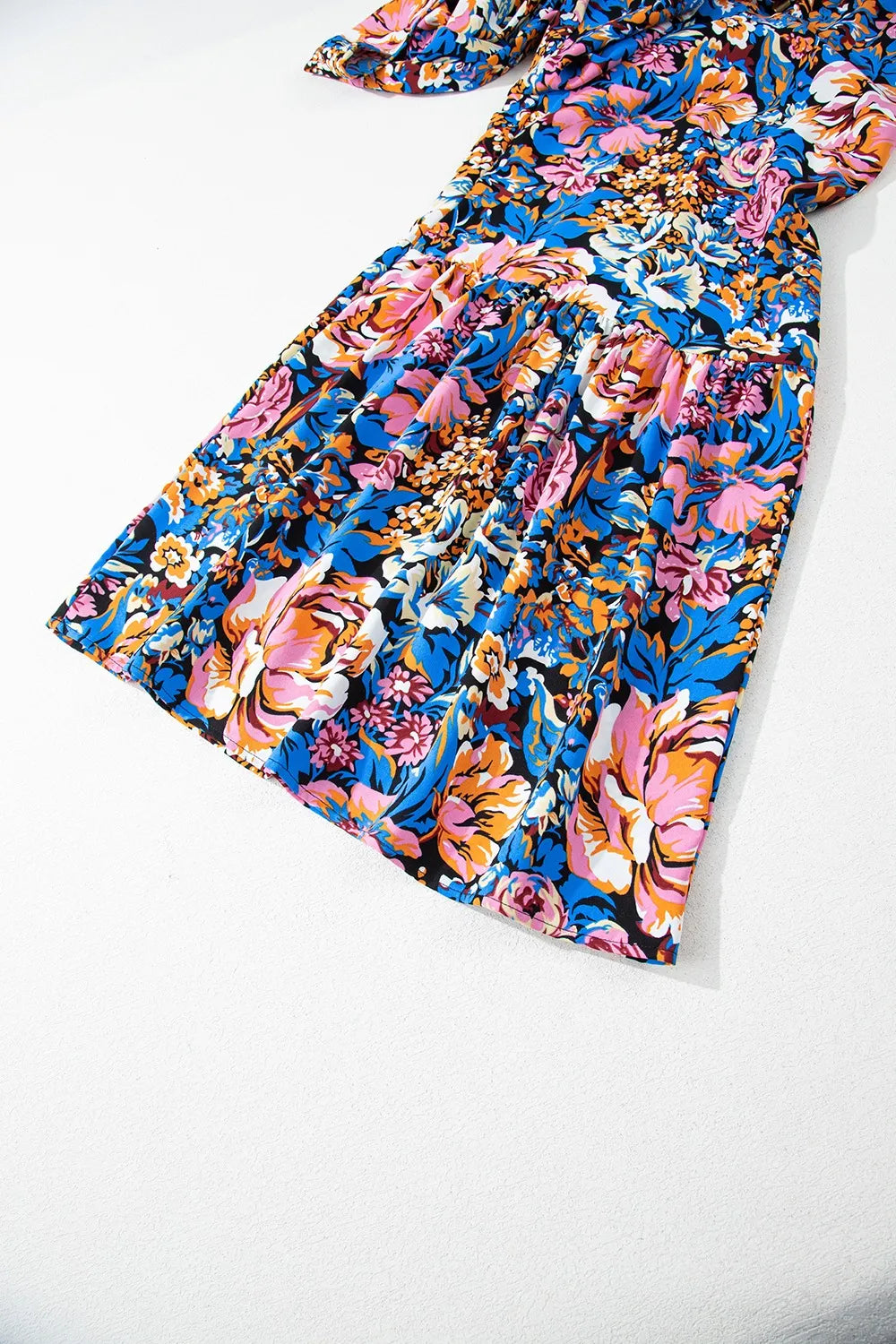 Floral Smocked Spaghetti Straps Wide Leg Jumpsuit - CHIC TB