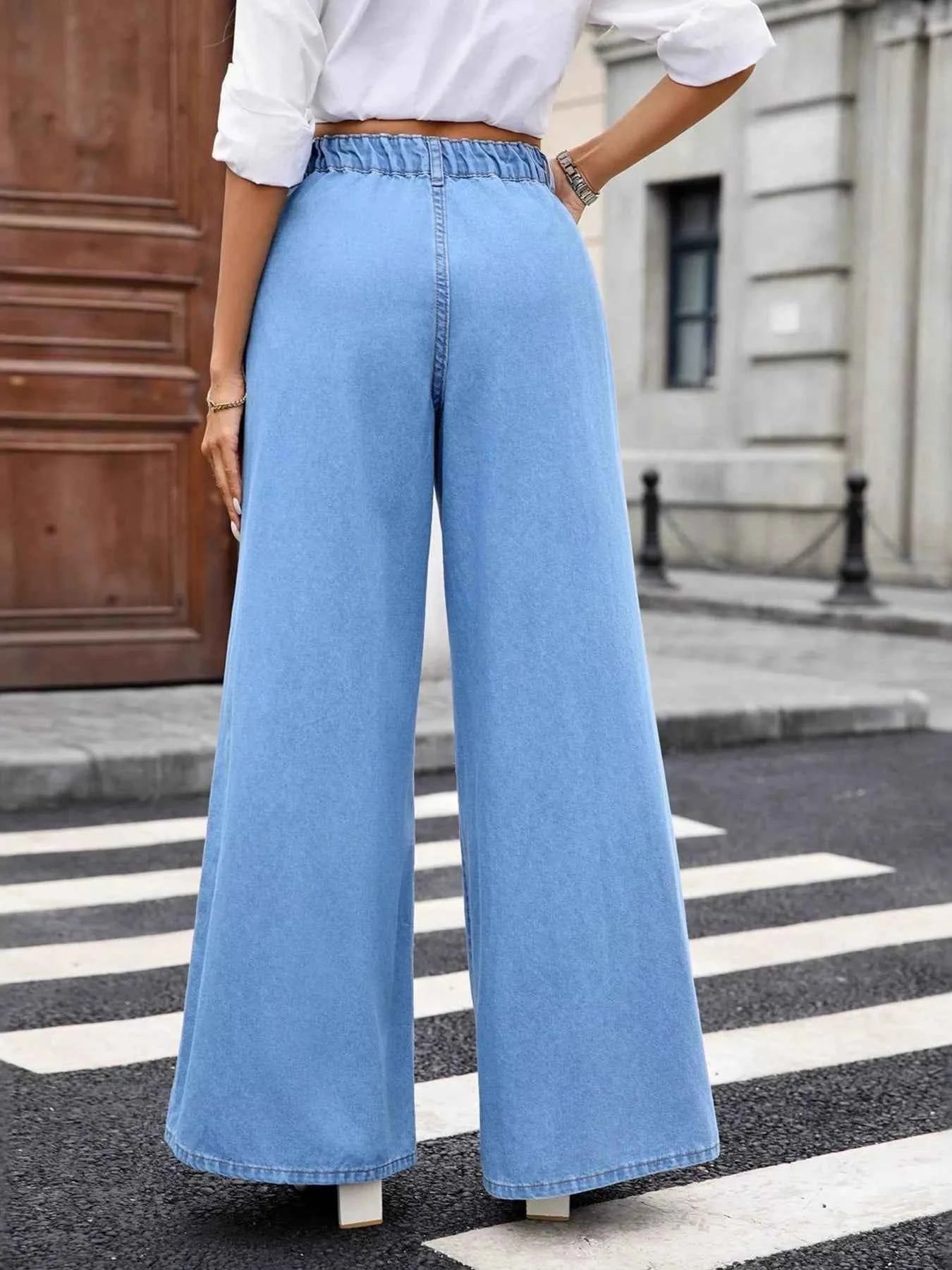 Wide Leg High Waisted Jeans.
