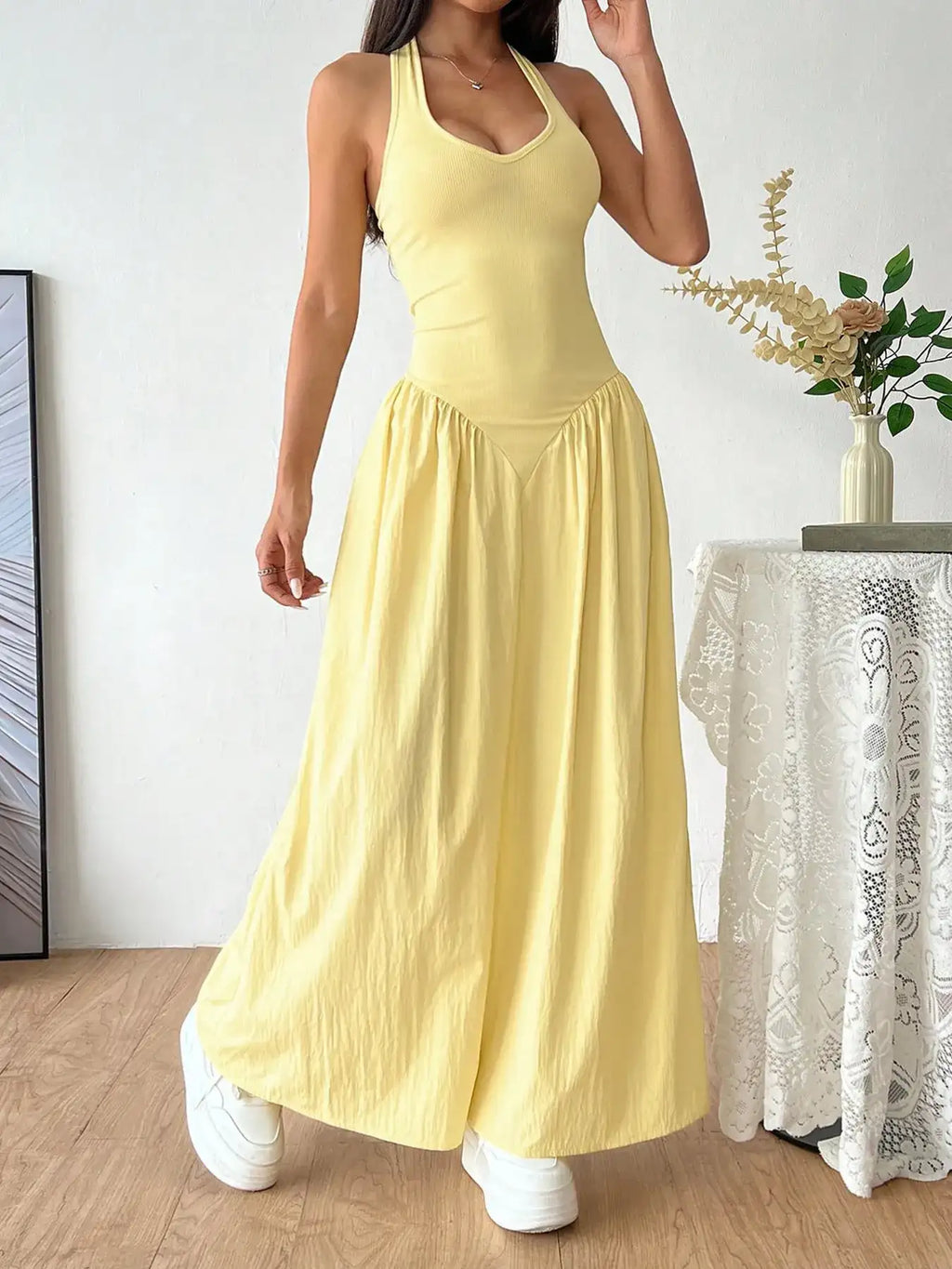 Halter Neck Maxi Dress.
