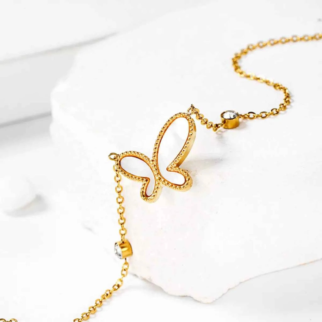 18K Gold-Plated Butterfly Necklace